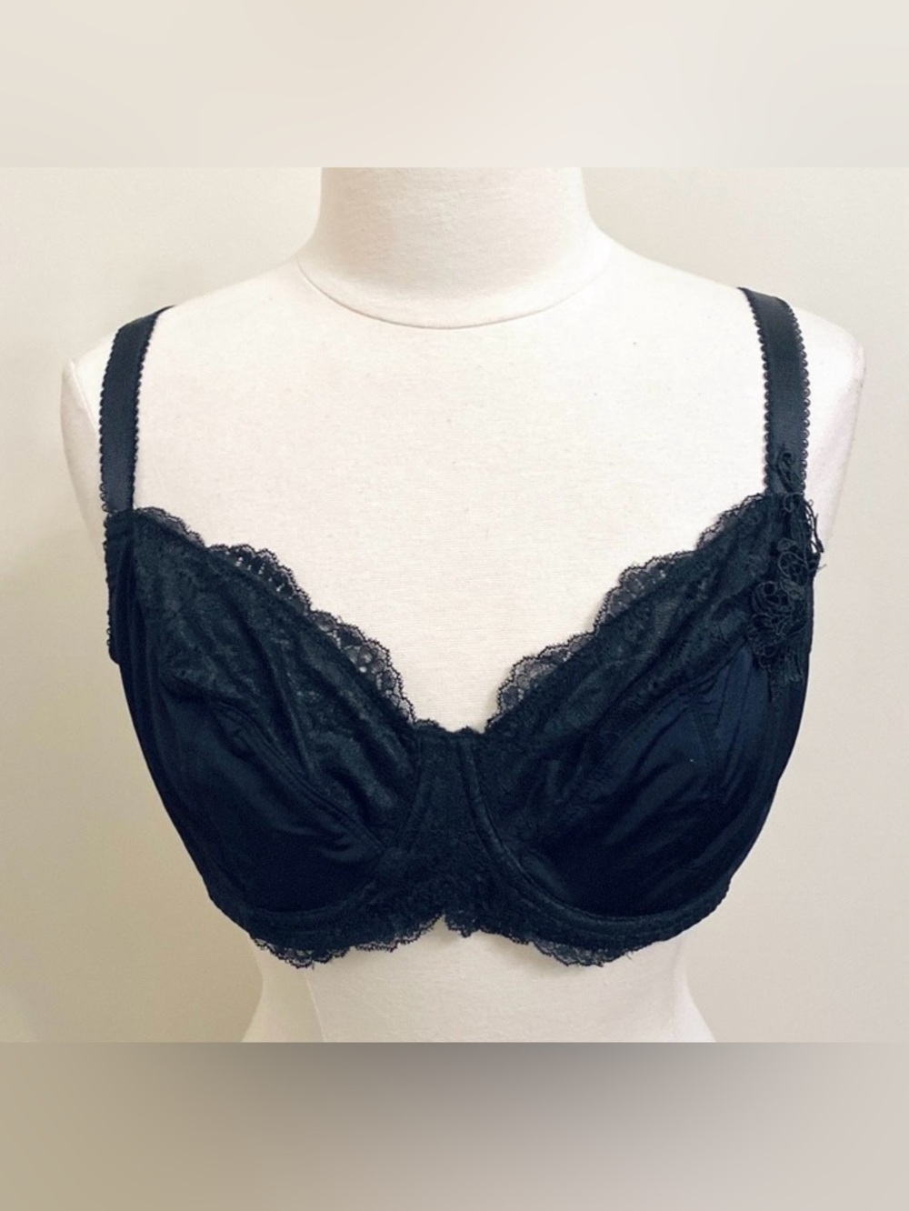 Mariemeili Black Lace Size 38DD Romantic Feminine Glamorous Underwire Bra